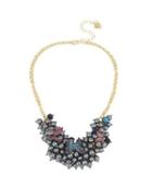 Steve Madden Butterfly Blitz Pearl Frontal Necklace Multi