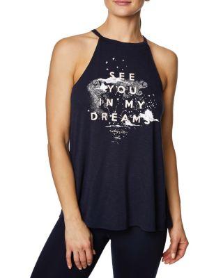 Steve Madden See You In My Dreams Halter Tank Navy