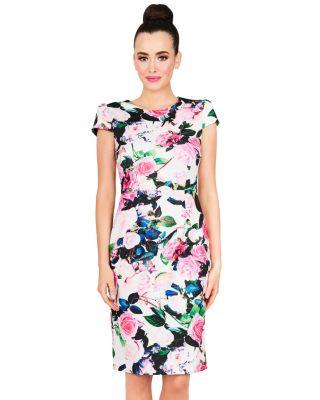 Steve Madden Allover Blooms Midi Dress Multi