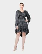 Betseyjohnson High Low Cherries Dress Black-white (extended Sizing)