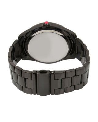 Steve Madden Blackout Spider Watch Black