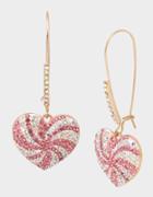 Betseyjohnson Holiday Whimsy Peppermint Hook Earrings Pink