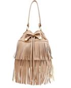 Steve Madden Fringe Party Bucket Bag Black