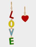 Betseyjohnson Love Is Love Mismatch Earrings Rainbow Multi