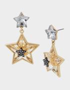 Betseyjohnson Celestial Punk Star Drop Earrings Crystal