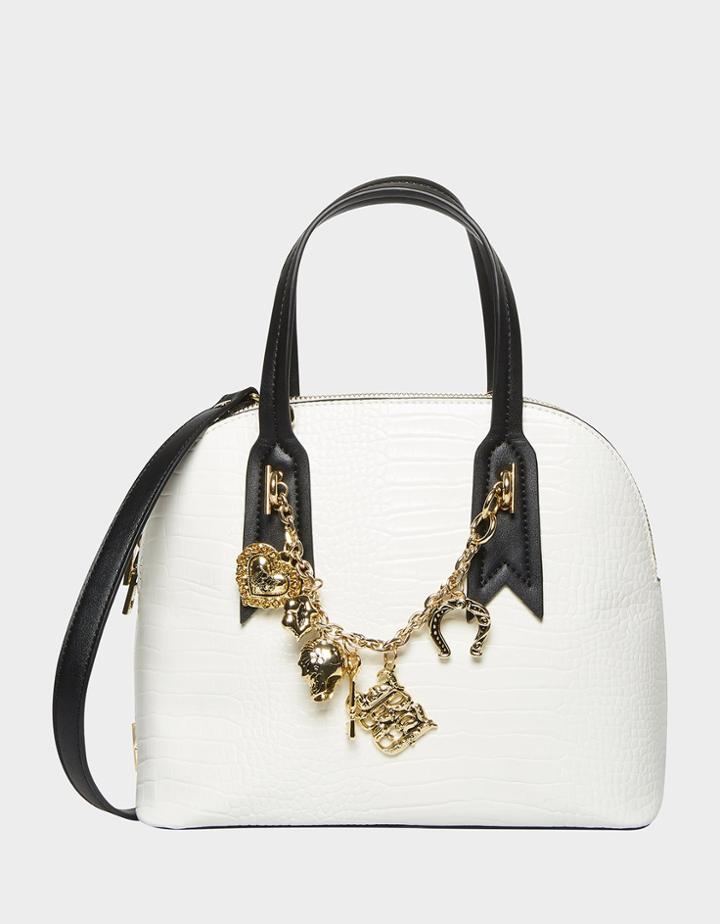 Betseyjohnson Wild Crocodile Dome Satchel Black