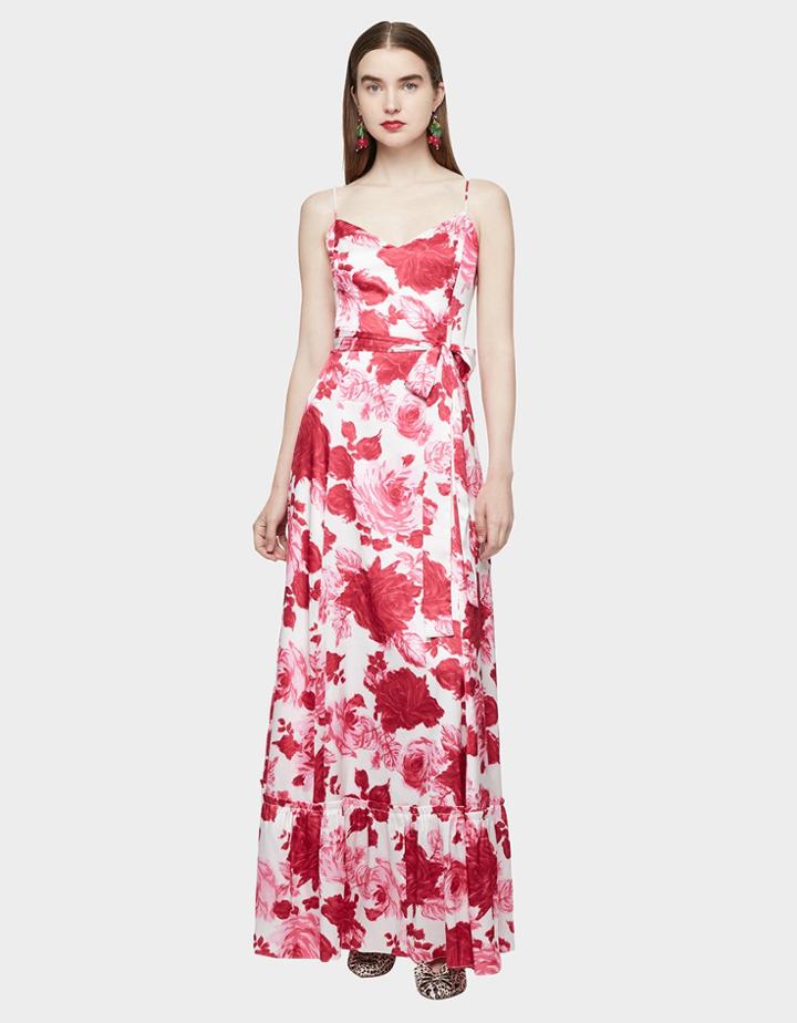 Betseyjohnson Daring Depths Low Back Maxi Dress Pink Multi