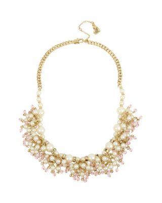 Steve Madden Betsey Blue Tickled Pink Shaky Necklace Ivory