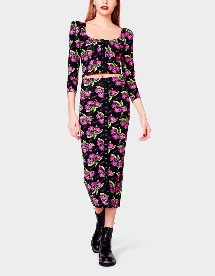 Betseyjohnson Betseys Vintage Inspired Pencil Skirt Cherry