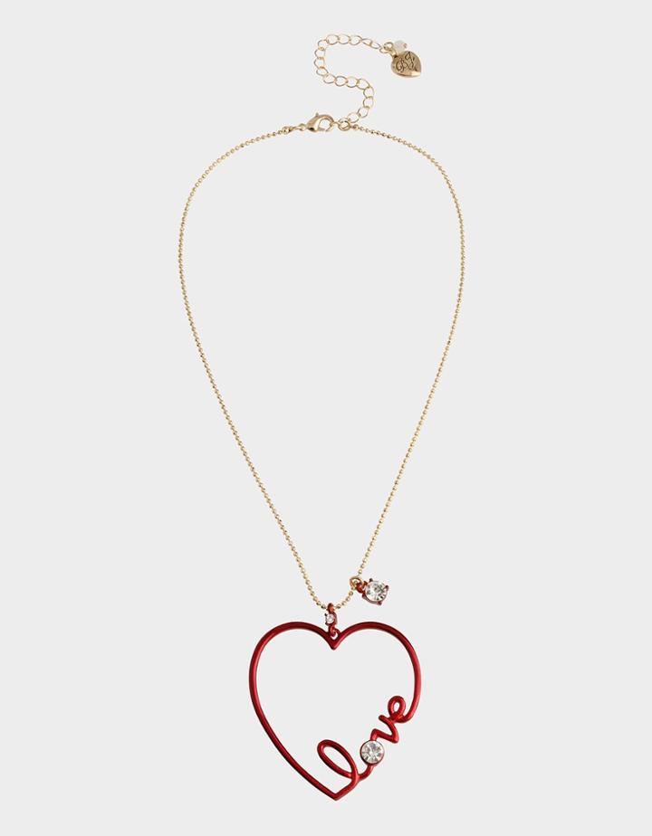Betseyjohnson Red Hot Heart Love Pendant Red