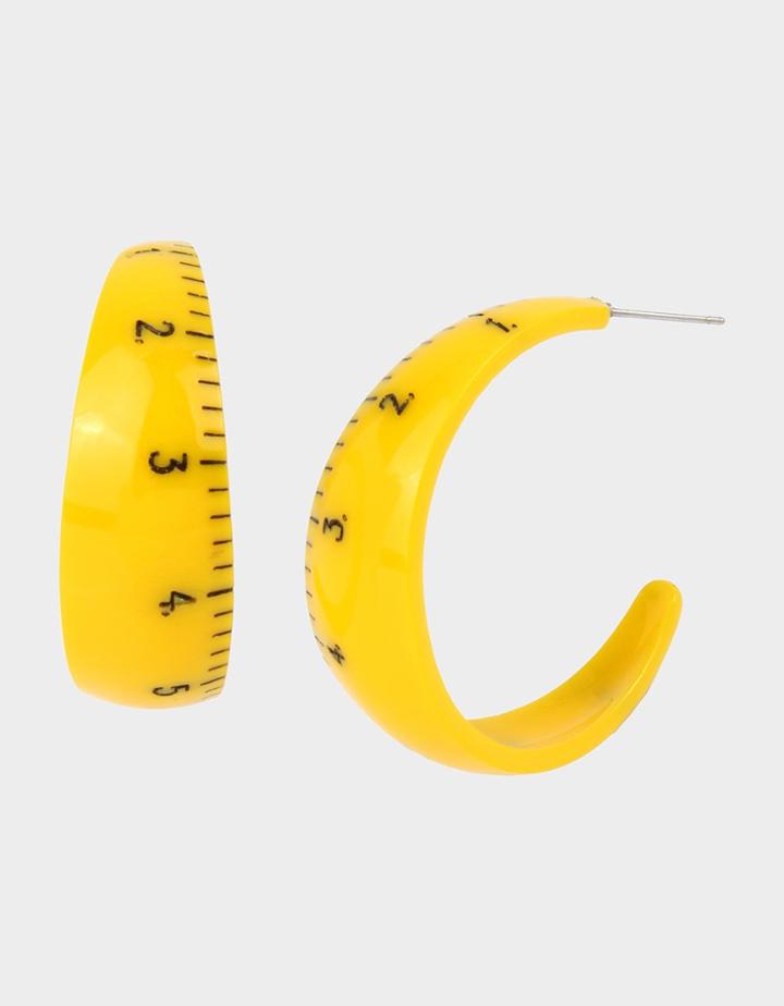 Betseyjohnson Back To School Ruler Hoops Yellow