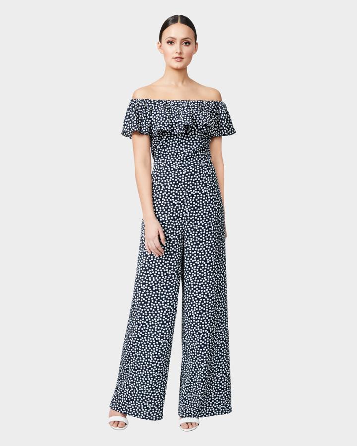 Betseyjohnson After Dark Dotted Jumpsuit Black