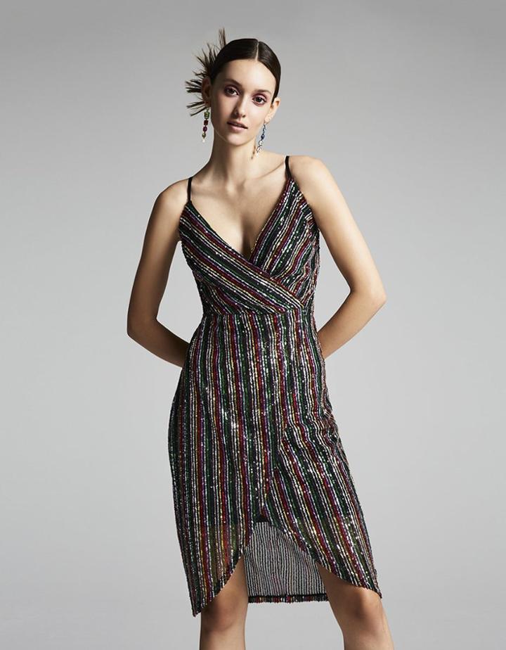 Betseyjohnson Disco Dream Midi Dress Rainbow Multi