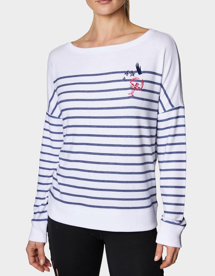 Betseyjohnson Lobster And Stars Sweatshirt White-navy