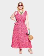 Betseyjohnson Vintage Flowers Dress Pink Multi (extended Sizing)