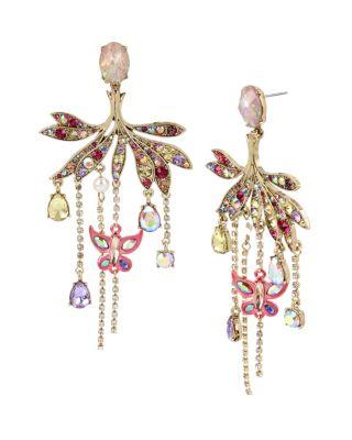 Steve Madden Blooming Betsey Chandelier Earrings Multi