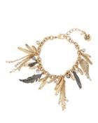 Steve Madden Angels And Wings Charm Bracelet Crystal