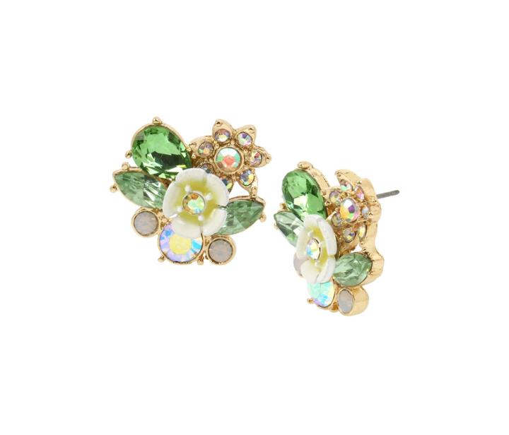 Betseyjohnson Bee Mine Cluster Earrings Yellow