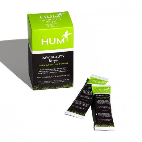 Hum Nutrition Raw Beauty Green Superfood Powder To-go - Mint Chocolate Chip Infusion