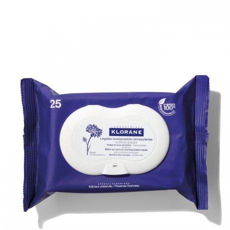 Klorane Make-up Remover Biodegradable Wipes With Soothing Cornflower