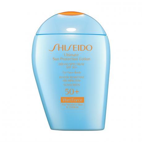 Shiseido Ultimate Sun Protection Lotion Wetforce For Sensitive Skin & Children Broad Spectrum Spf 50+