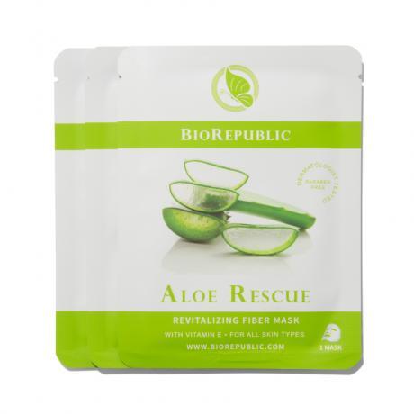 Biorepublic Skincare Aloe Rescue Revitalizing Fiber Masks