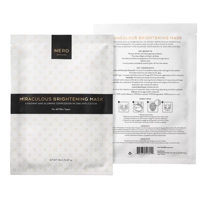 Ner:d Skincare Miraculous Brightening Mask Pack (3 Masks)