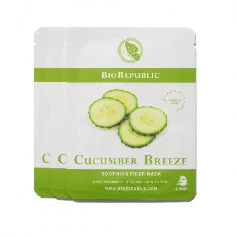 Biorepublic Skincare Cucumber Breeze Soothing Fiber Mask Set