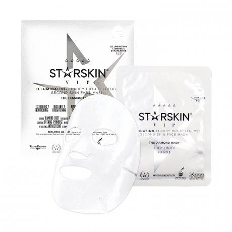 Starskin The Diamond Mask Vip Illuminating Luxury Bio-cellulose Second Skin Face Mask