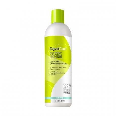 Devacurl No-poo Original Zero Lather Conditioning Cleanser - For Curly Hair - 12 Oz.