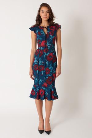 Black Halo Janie Bryant Print Frenchie Sheath Dress In Rococo Floral, Size 4