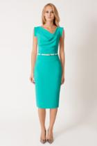 Black Halo Pebble Crepe Jackie O Dress In Mint Sorbet, Size 0