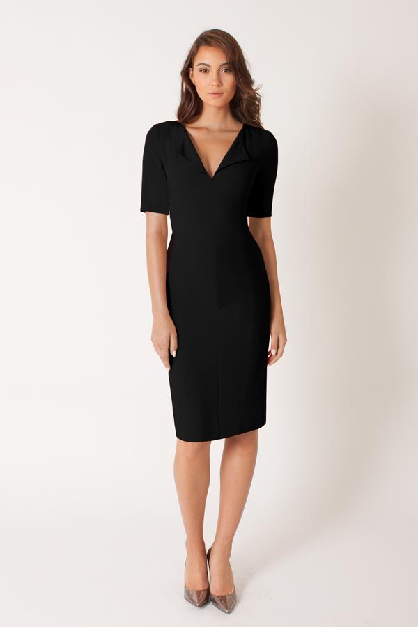 Black Halo Pescara Sheath Dress In Black, Size 10