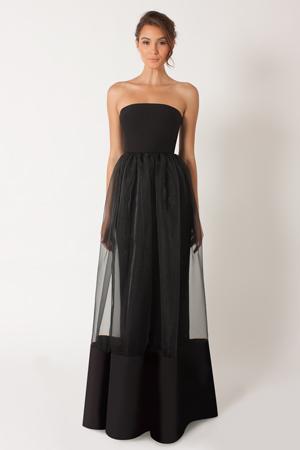 Black Halo Eve Vail Gown In Black, Size 0
