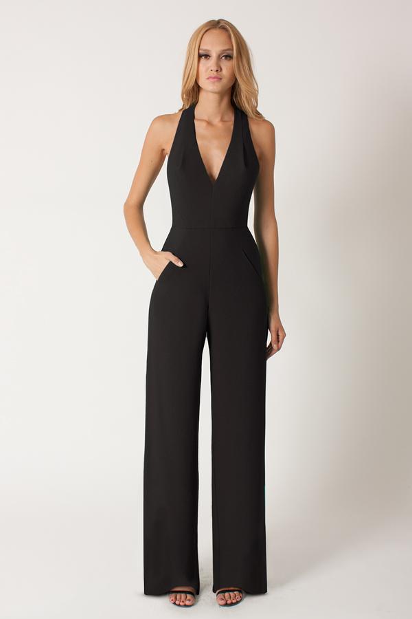 Black Halo Jordan Jumpsuit In Black, Size 0