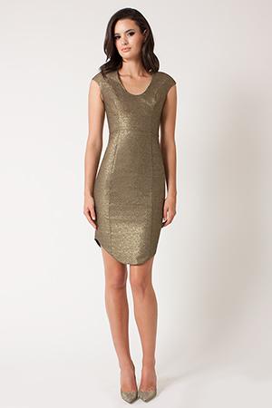 Black Halo Metallic Demetrio Dress