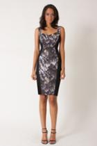Black Halo Sadie Colorblocked Sheath Dress In Print Black, Size 0