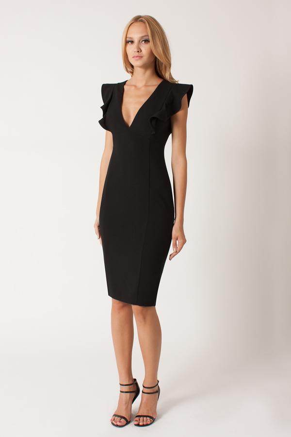 Black Halo Deklyn Sheath Dress In Black, Size 8