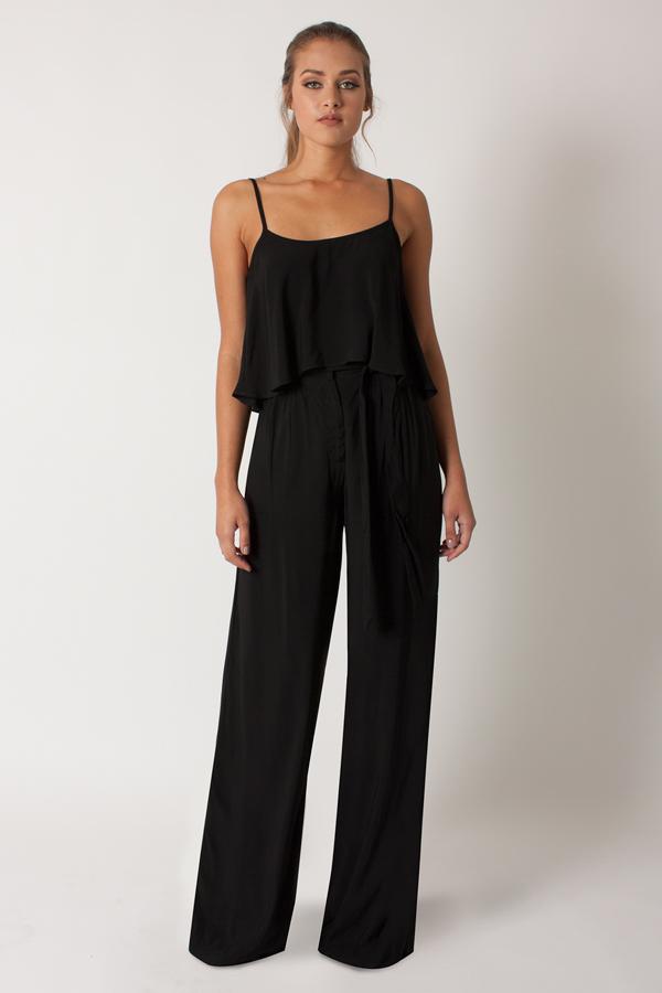 Black Halo Dreslyn 2 Piece Jumpsuit In Black, Size 0