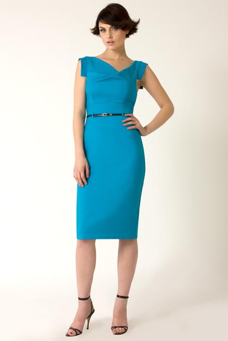 Black Halo Jackie O Dress - Simulated Scuba Stretch Cotton