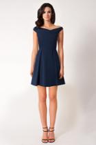 Black Halo Sierra Mini Dress In Bijou Blue, Size 10