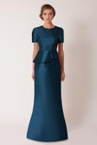 Black Halo K'loni Gown In Deep Sea, Size 0