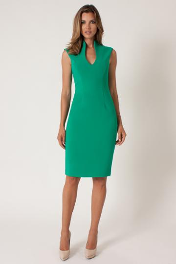 Black Halo Zara Sheath Dress In Agave Green, Size 0