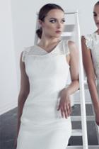 Black Halo Bonded Mesh Jackie O Dress In Natural White, Size 10