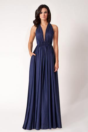 Black Halo Eve Tatianna Gown In Blue Ribbon, Size 12
