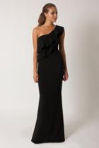 Black Halo Manala Gown In Black, Size 0
