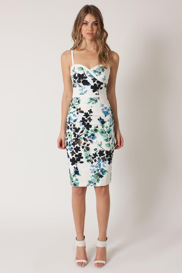 Black Halo Daria Sheath Dress In Fern Gully, Size 10