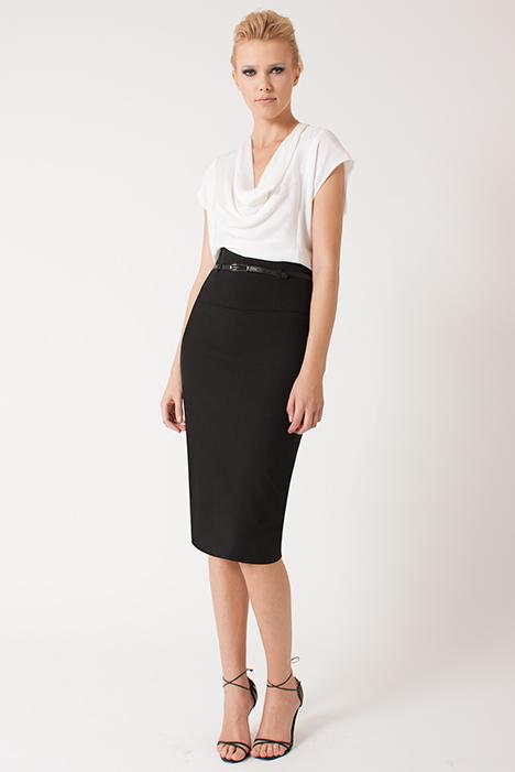 Black Halo High Waist Pencil Skirt In Black, Size 0