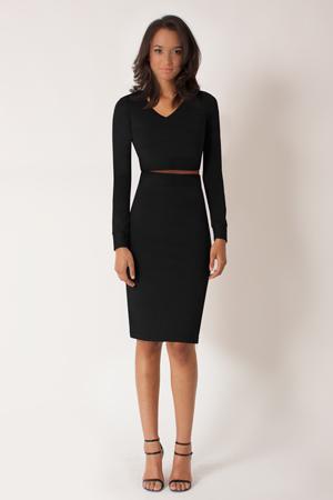 Black Halo Marett 2 Piece Dress In Black, Size Xs