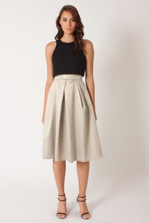 Black Halo Minya 2-piece Dress In Black/golden, Size 0